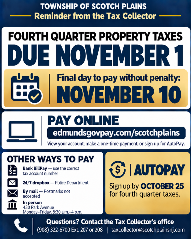 Reminder from the Tax Collector