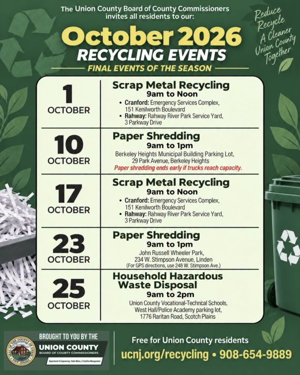 Free Recycling Events This October